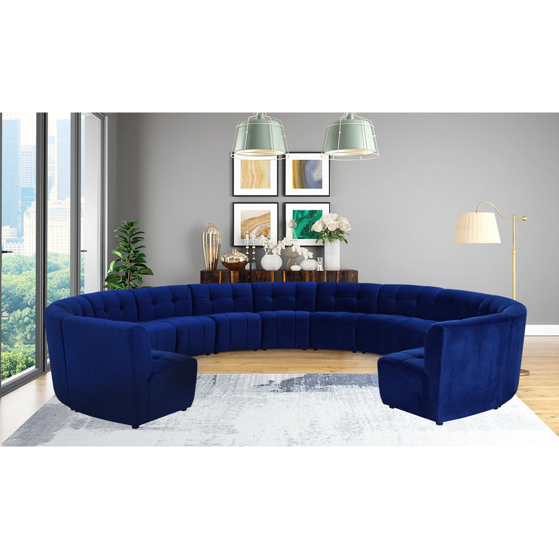 Meridian Limitless Navy Velvet 13pc. Modular Sectional IMAGE 12