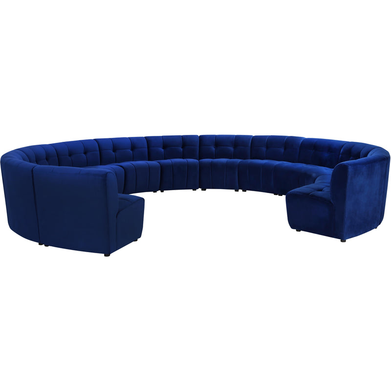 Meridian Limitless Navy Velvet 13pc. Modular Sectional IMAGE 2