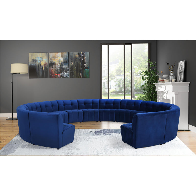 Meridian Limitless Navy Velvet 14pc. Modular Sectional IMAGE 11