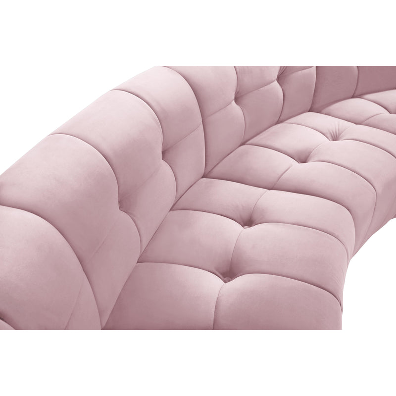 Meridian Limitless Pink Velvet 15pc. Modular Sectional IMAGE 5