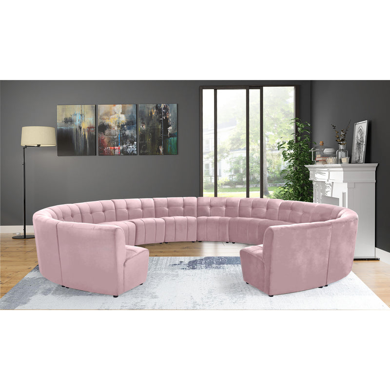 Meridian Limitless Pink Velvet 14pc. Modular Sectional IMAGE 11