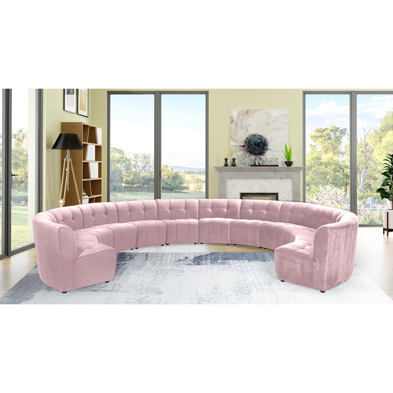 Meridian Limitless Pink Velvet 12pc. Modular Sectional IMAGE 12