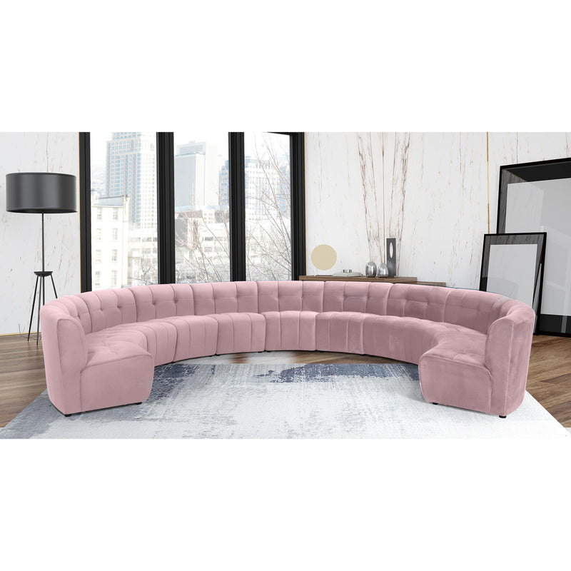 Meridian Limitless Pink Velvet 11pc. Modular Sectional IMAGE 12