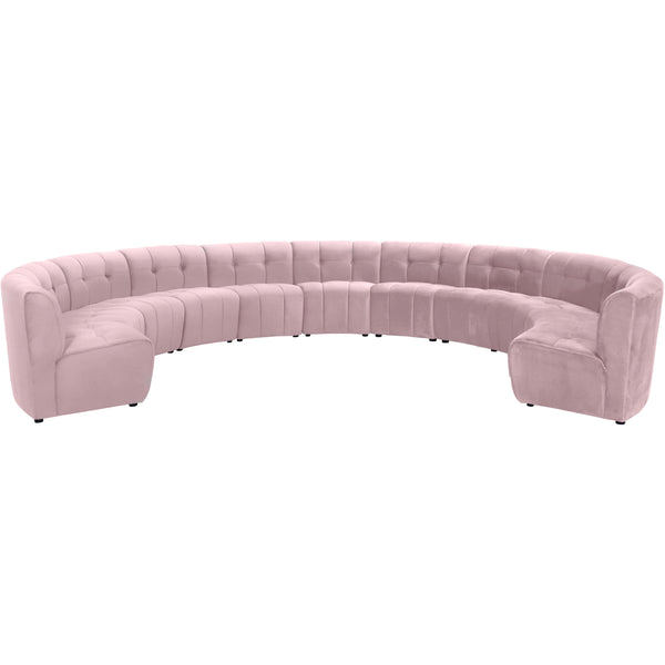 Meridian Limitless Pink Velvet 11pc. Modular Sectional IMAGE 1