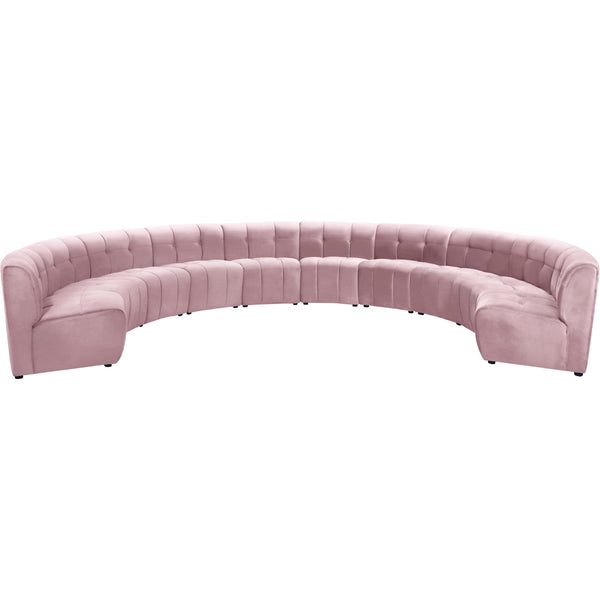 Meridian Limitless Pink Velvet 10pc. Modular Sectional IMAGE 1