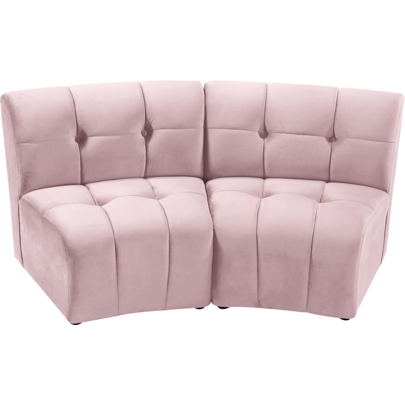 Meridian Limitless Pink Velvet 2pc. Modular Sectional IMAGE 4