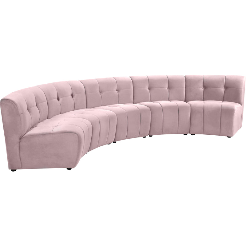 Meridian Limitless Pink Velvet 5pc. Modular Sectional IMAGE 2