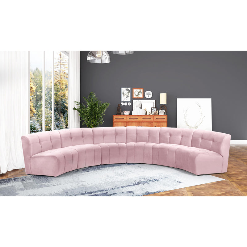 Meridian Limitless Pink Velvet 6pc. Modular Sectional IMAGE 12