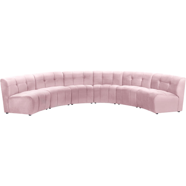 Meridian Limitless Pink Velvet 6pc. Modular Sectional IMAGE 1