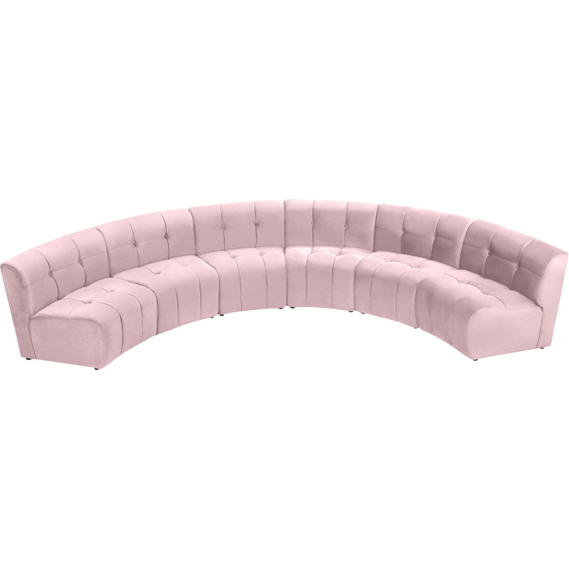 Meridian Limitless Pink Velvet 6pc. Modular Sectional IMAGE 4