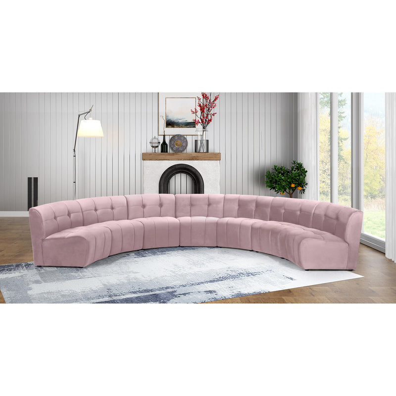 Meridian Limitless Pink Velvet 7pc. Modular Sectional IMAGE 12