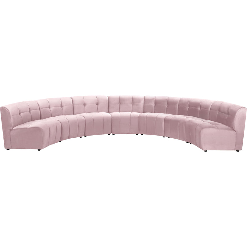 Meridian Limitless Pink Velvet 7pc. Modular Sectional IMAGE 1