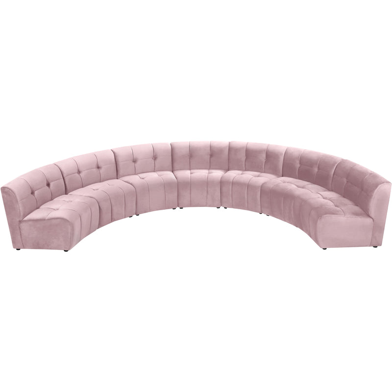 Meridian Limitless Pink Velvet 7pc. Modular Sectional IMAGE 4