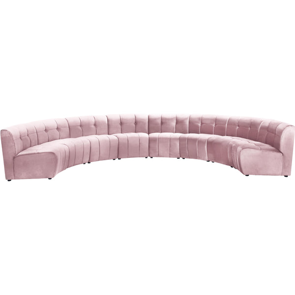 Meridian Limitless Pink Velvet 8pc. Modular Sectional IMAGE 1