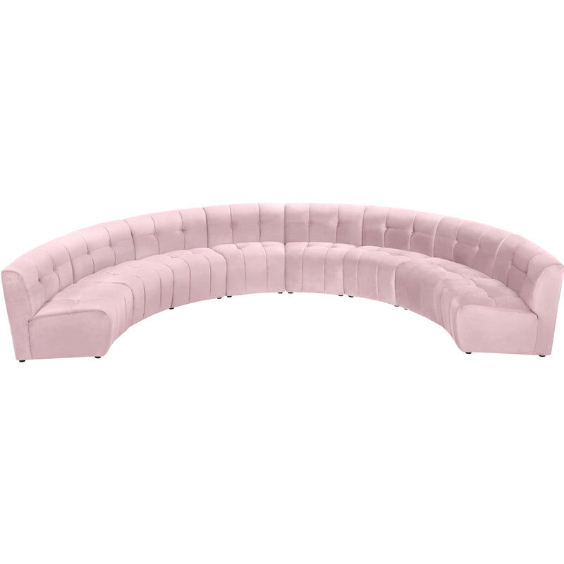 Meridian Limitless Pink Velvet 8pc. Modular Sectional IMAGE 4