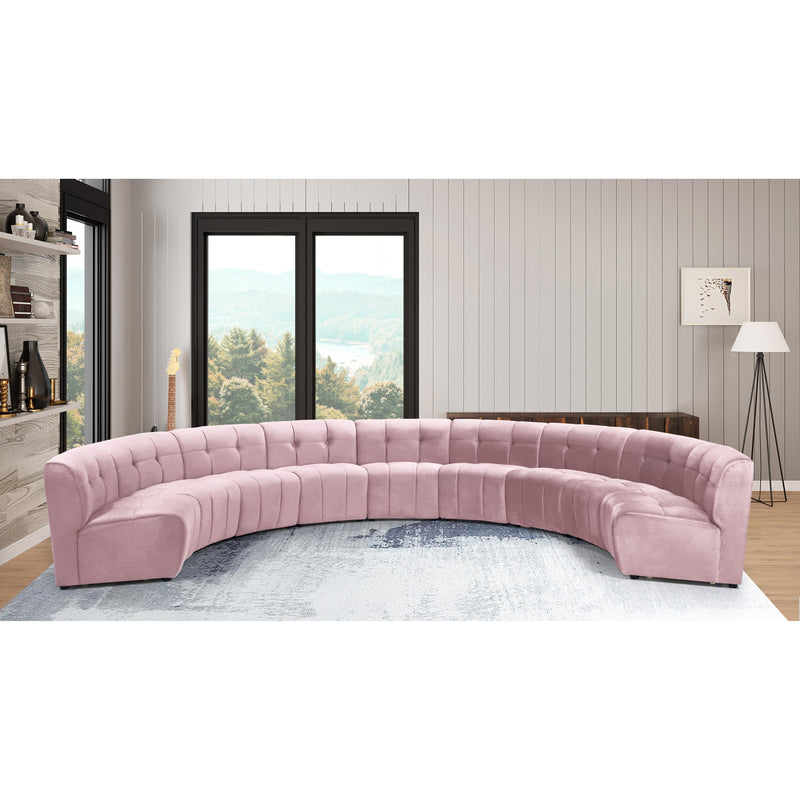 Meridian Limitless Pink Velvet 9pc. Modular Sectional IMAGE 12