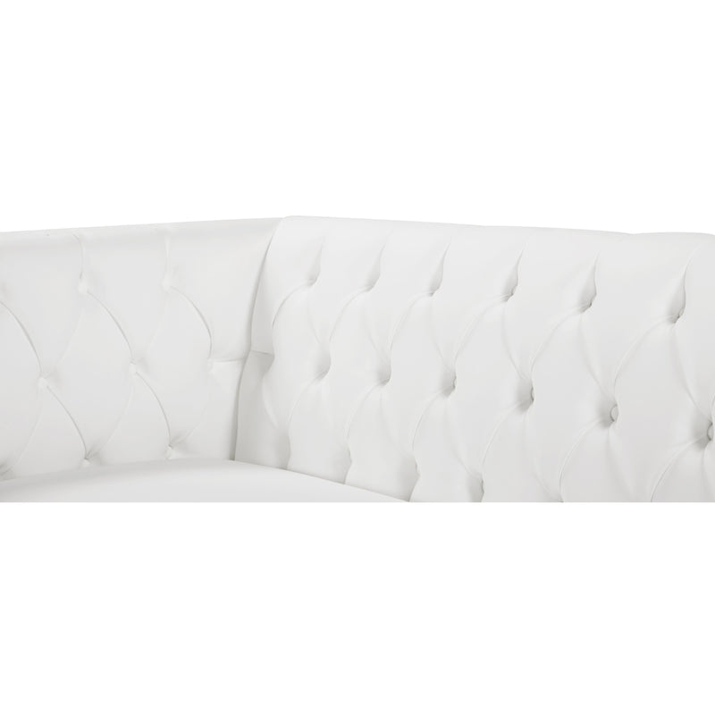 Meridian Michelle White Vegan Leather Sofa IMAGE 7