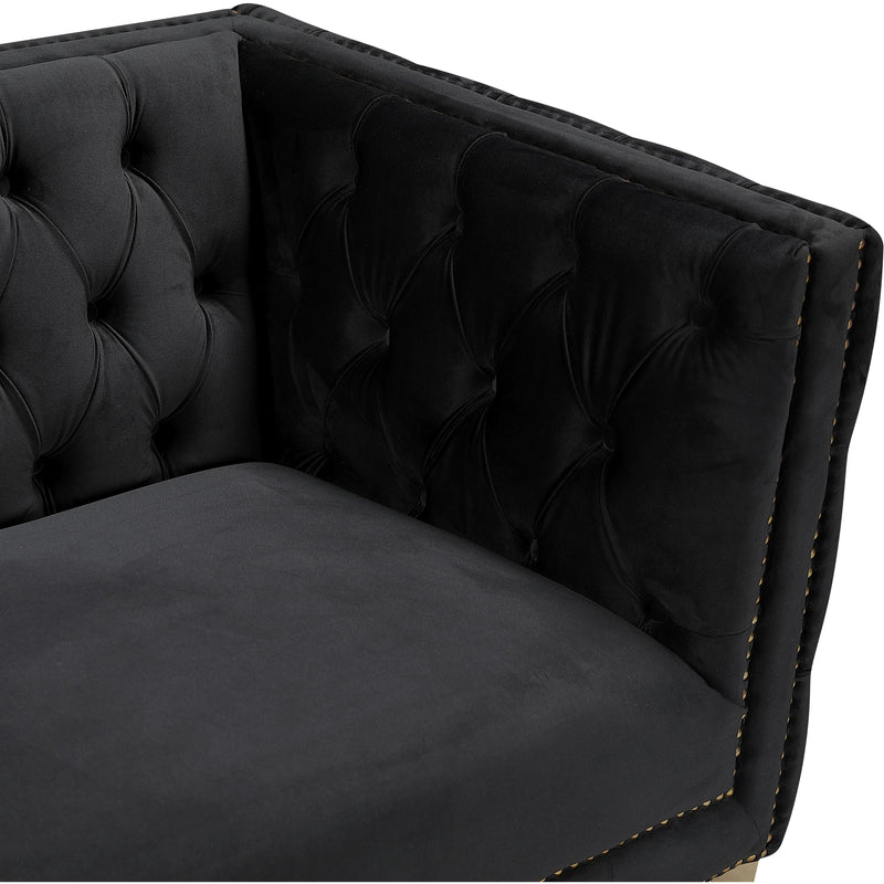 Meridian Michelle Black Velvet Chair IMAGE 5