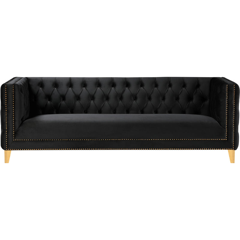 Meridian Michelle Black Velvet Sofa IMAGE 2