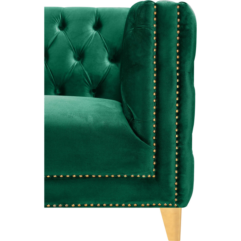 Meridian Michelle Green Velvet Chair IMAGE 3