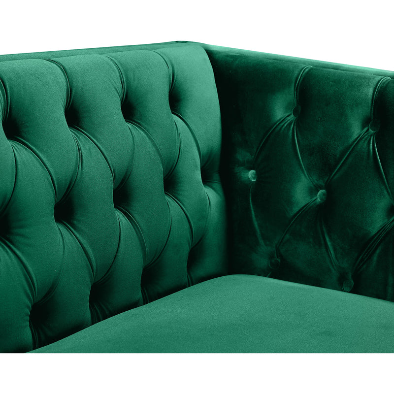 Meridian Michelle Green Velvet Chair IMAGE 6