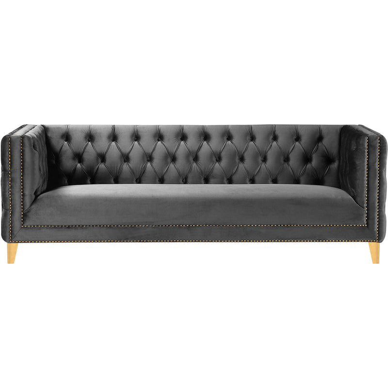 Meridian Michelle Grey Velvet Sofa IMAGE 2