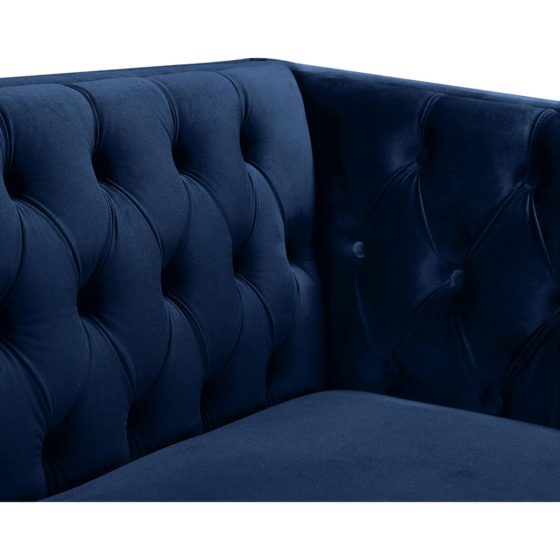 Meridian Michelle Navy Velvet Chair IMAGE 6