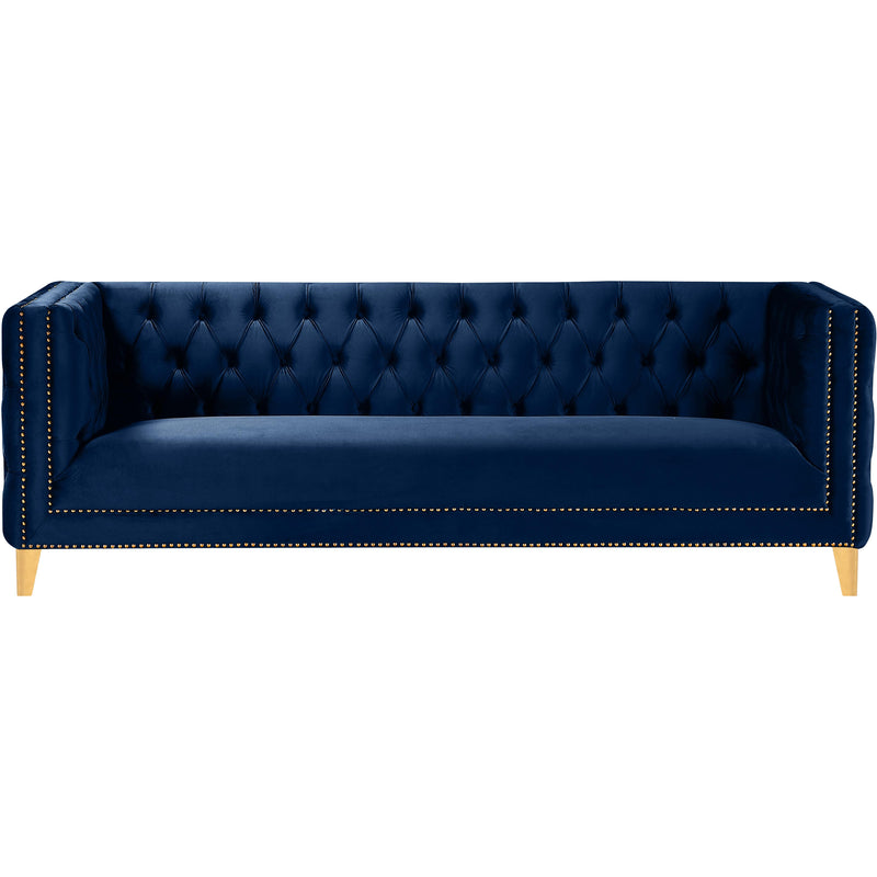 Meridian Michelle Navy Velvet Sofa IMAGE 2