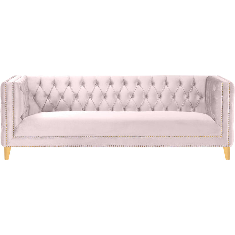 Meridian Michelle Pink Velvet Sofa IMAGE 2