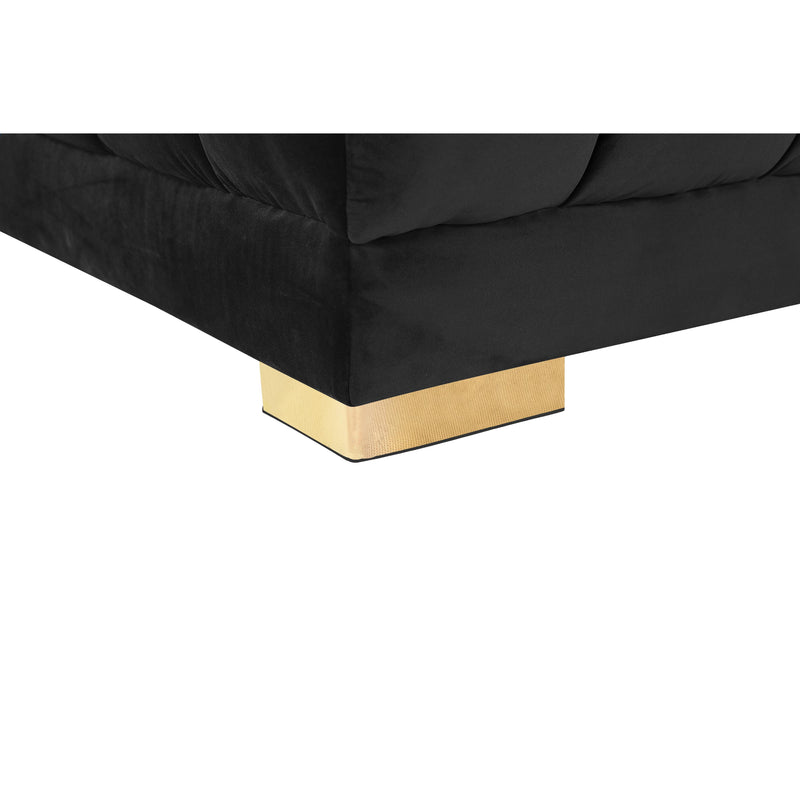 Meridian Gwen Black Velvet 3pc. Sectional (3 Boxes) IMAGE 10