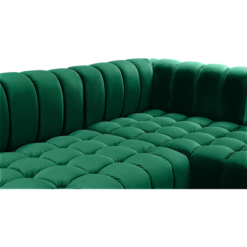 Meridian Gwen Green Velvet 3pc. Sectional (3 Boxes) IMAGE 11