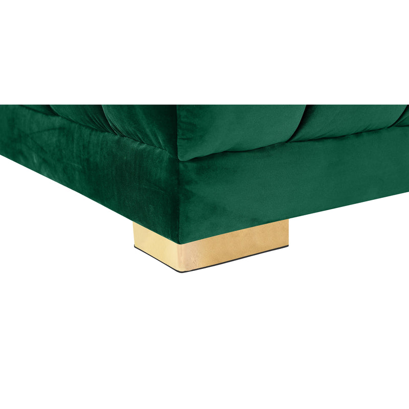 Meridian Gwen Green Velvet 3pc. Sectional (3 Boxes) IMAGE 6