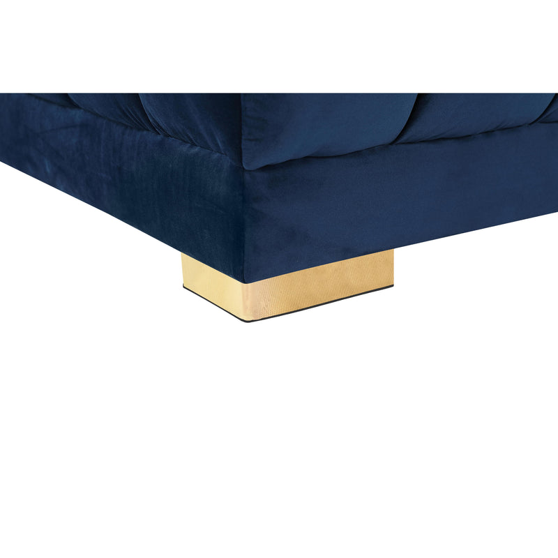 Meridian Gwen Navy Velvet 3pc. Sectional (3 Boxes) IMAGE 10