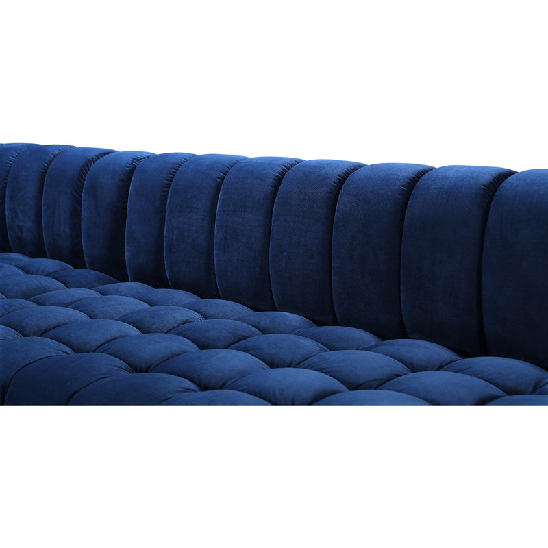 Meridian Gwen Navy Velvet 3pc. Sectional (3 Boxes) IMAGE 13