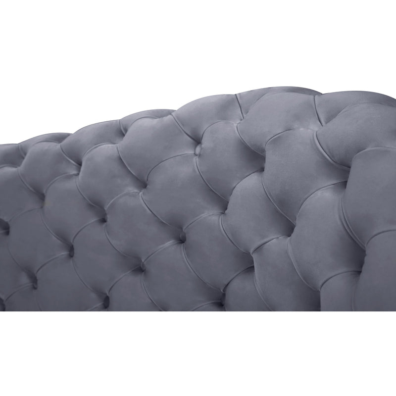 Meridian Royal Grey Velvet 2pc. Sectional IMAGE 12