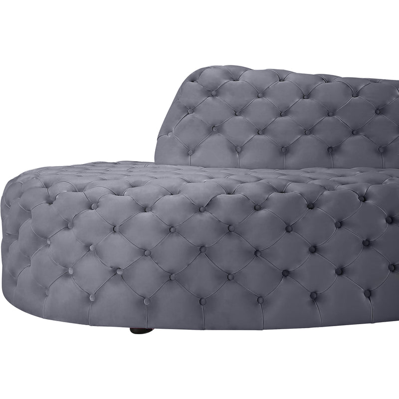 Meridian Royal Grey Velvet 2pc. Sectional IMAGE 9