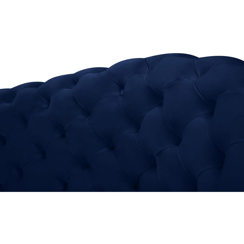 Meridian Royal Navy Velvet 2pc. Sectional IMAGE 11