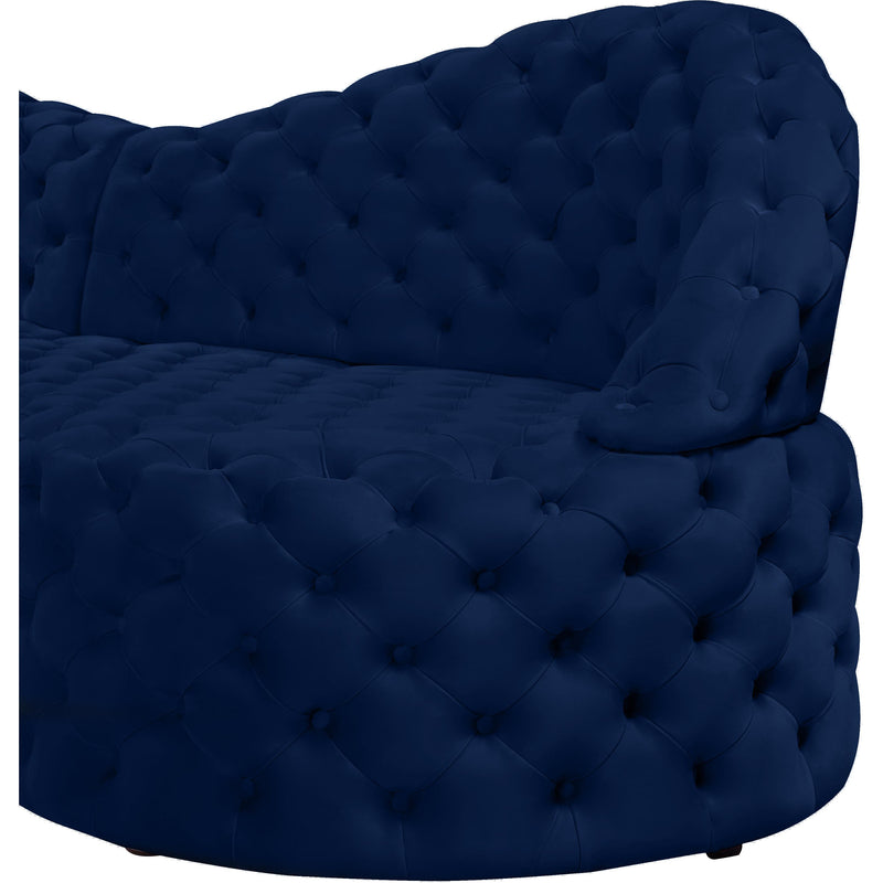 Meridian Royal Navy Velvet 2pc. Sectional IMAGE 12