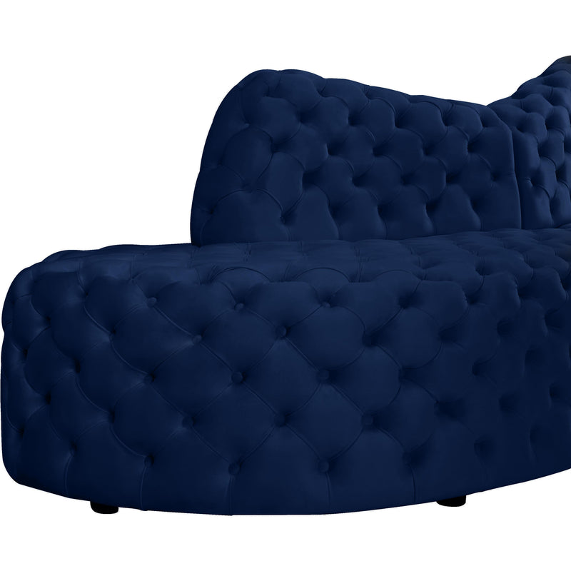 Meridian Royal Navy Velvet 2pc. Sectional IMAGE 13