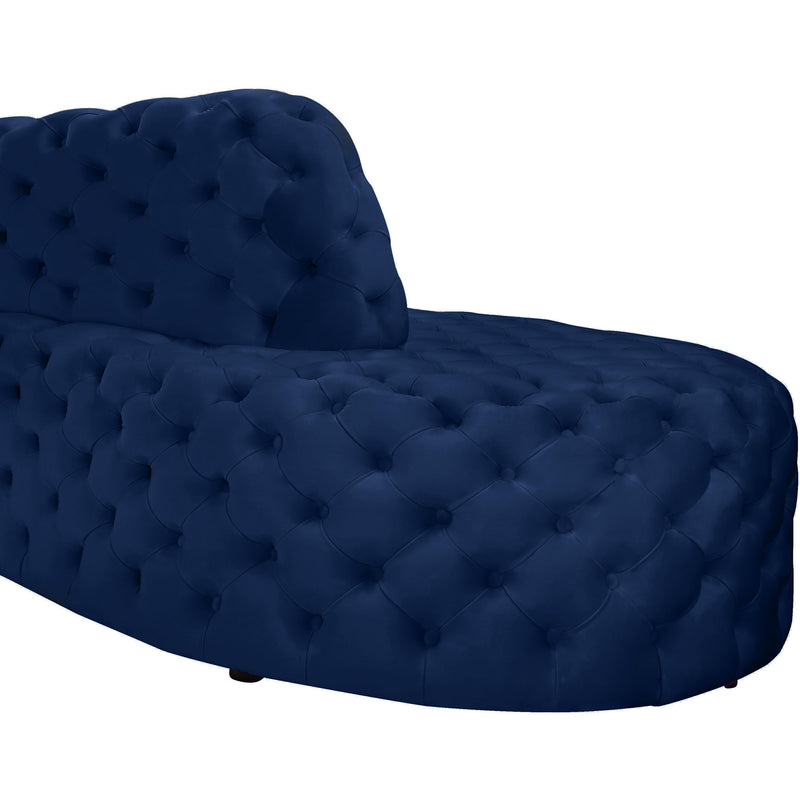 Meridian Royal Navy Velvet 2pc. Sectional IMAGE 16