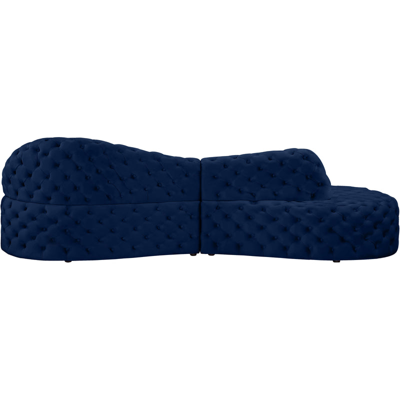 Meridian Royal Navy Velvet 2pc. Sectional IMAGE 2