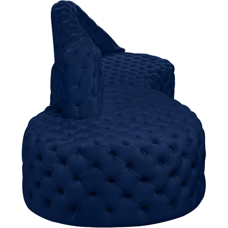 Meridian Royal Navy Velvet 2pc. Sectional IMAGE 5