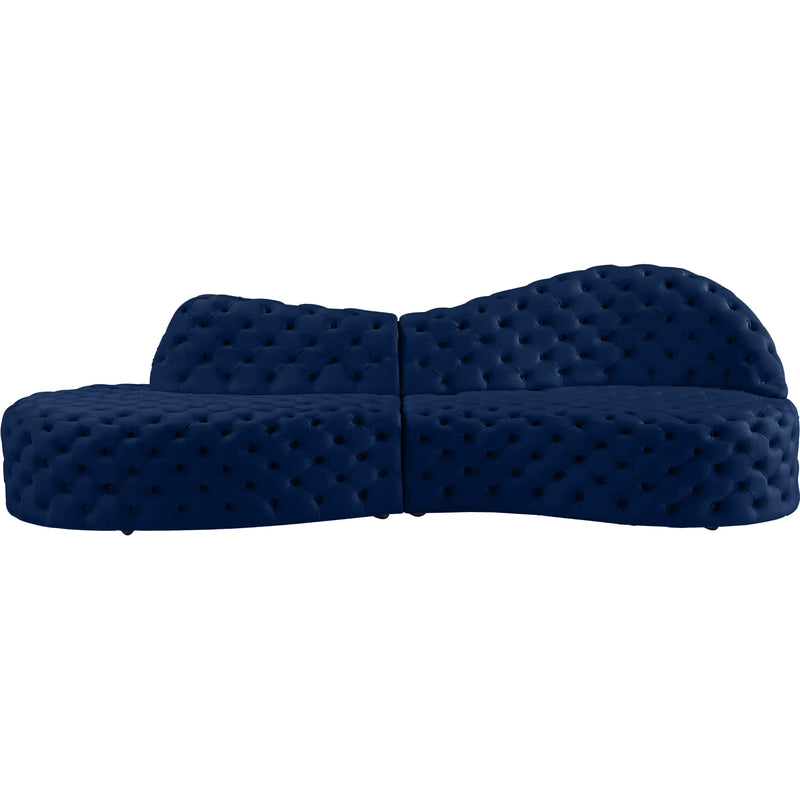 Meridian Royal Navy Velvet 2pc. Sectional IMAGE 6