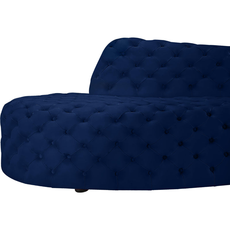 Meridian Royal Navy Velvet 2pc. Sectional IMAGE 8