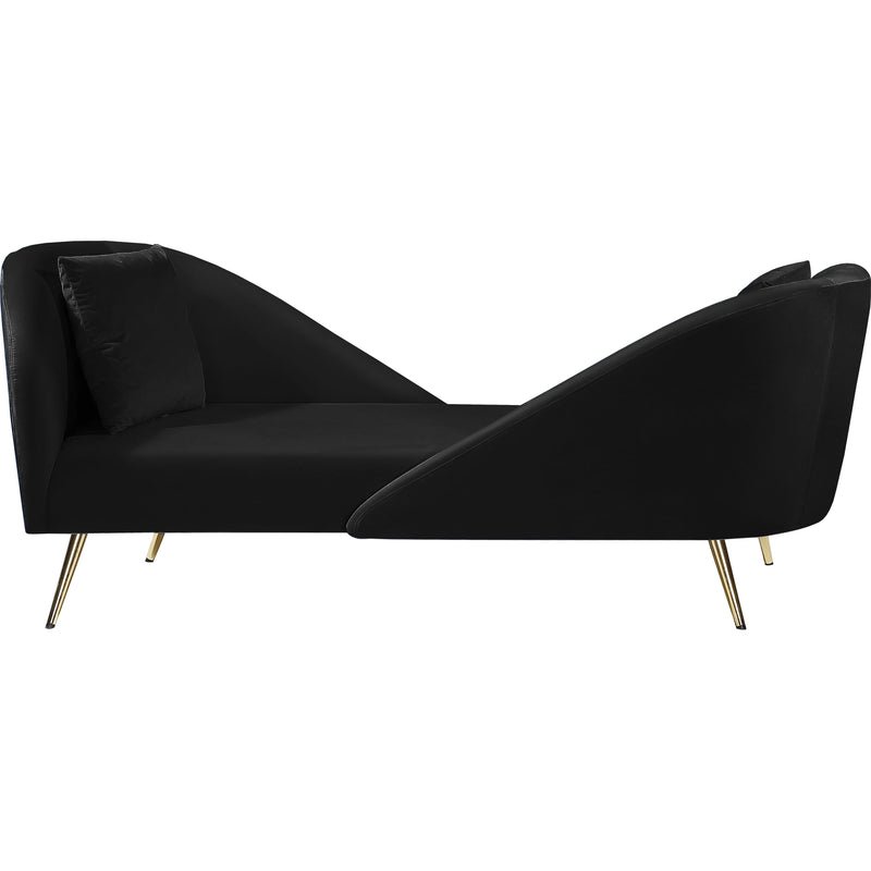 Meridian Nolan Black Velvet Chaise IMAGE 1