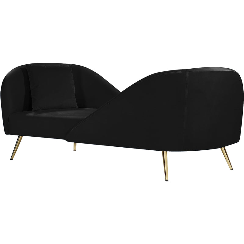 Meridian Nolan Black Velvet Chaise IMAGE 3