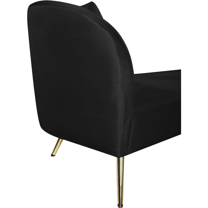 Meridian Nolan Black Velvet Chaise IMAGE 5