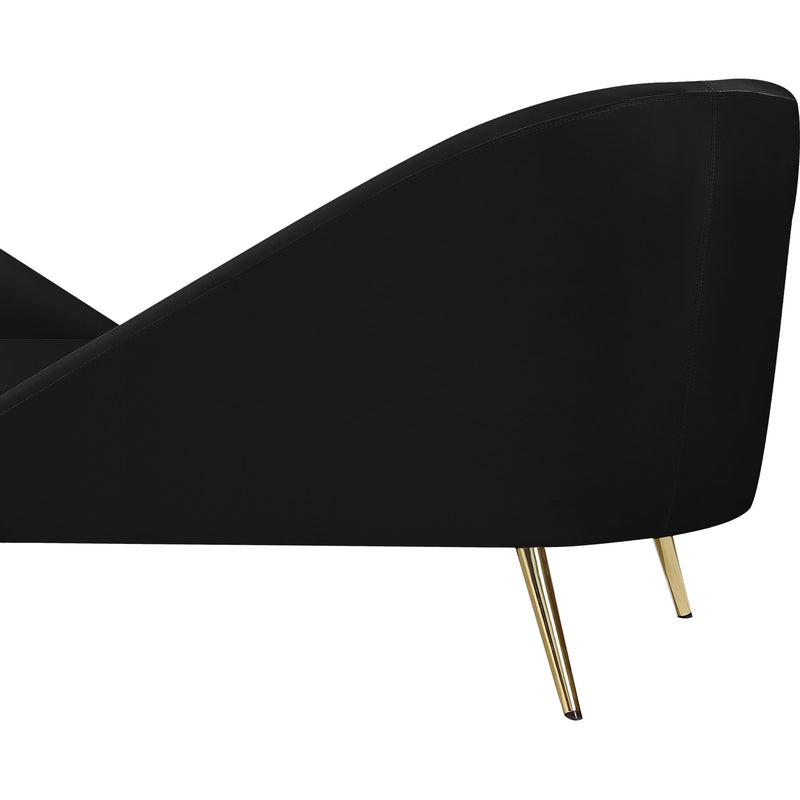 Meridian Nolan Black Velvet Chaise IMAGE 7