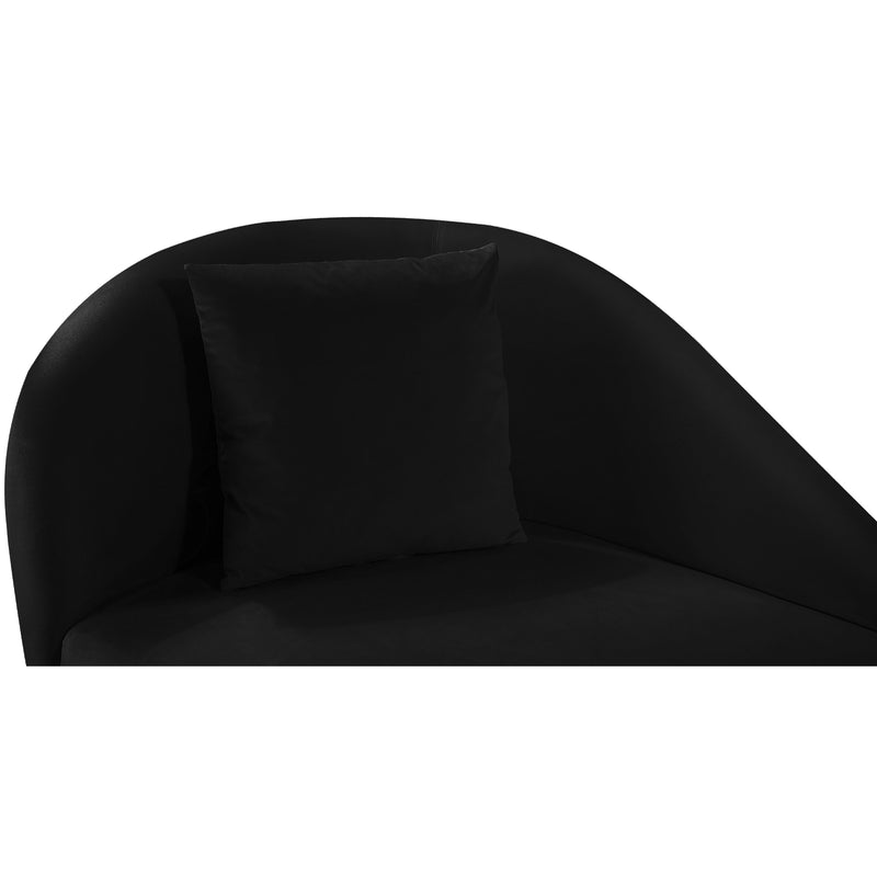 Meridian Nolan Black Velvet Chaise IMAGE 8