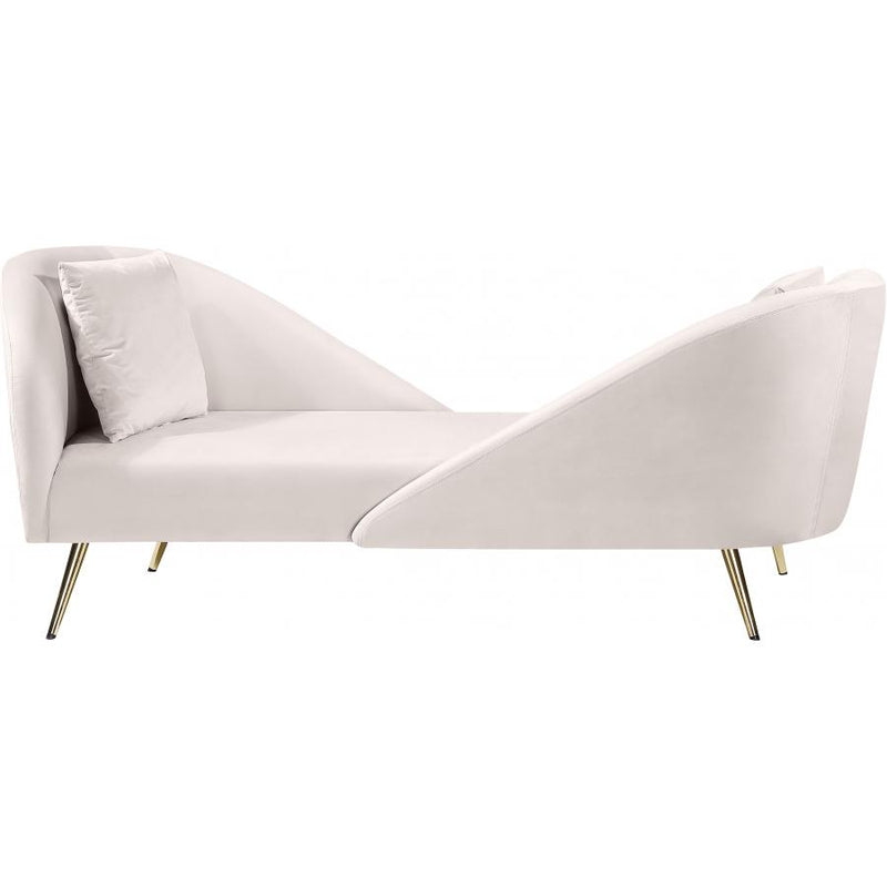 Meridian Nolan Cream Velvet Chaise IMAGE 1